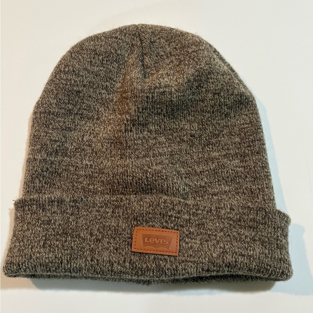 Levi's Marl Brown Knit Beanie | Soft knit | One Size